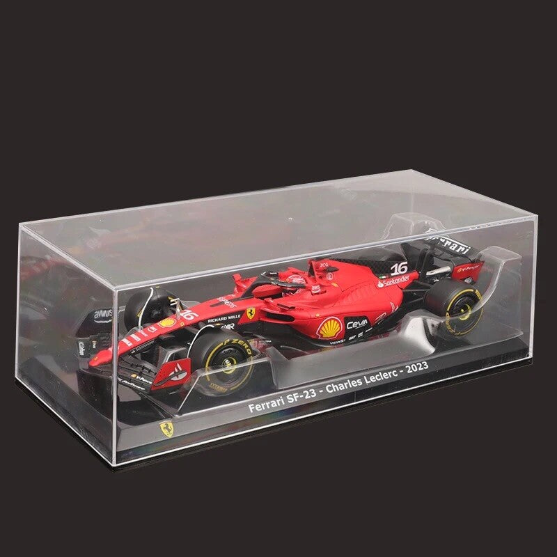 Macchina Ferrari F1 C Leclerc 2023 SF-23 Burago Scala 1:24 Formula 1 Con vetrina