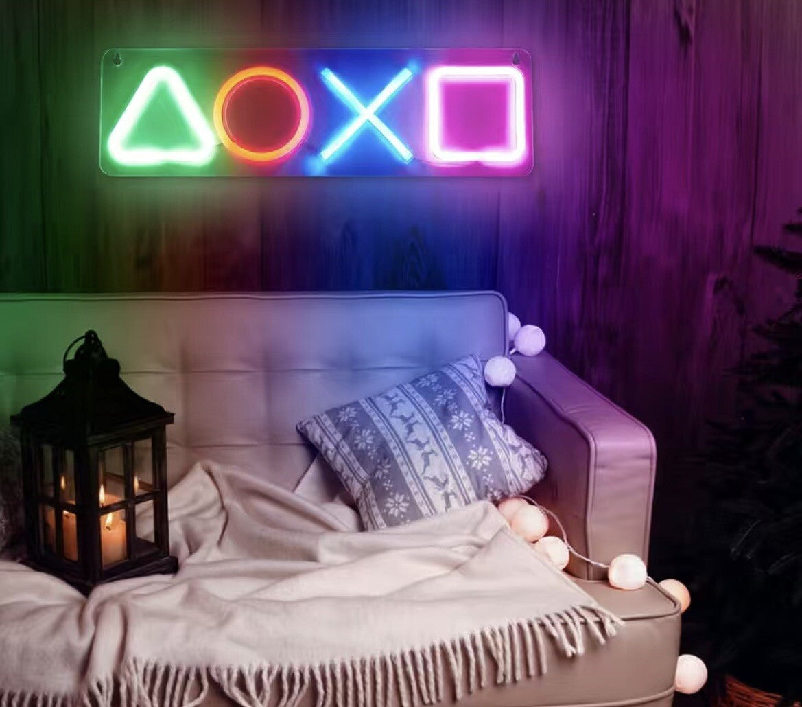 Luce Led playstation tipo neon, insegna Stanza giochi gamer Insegna luminosa