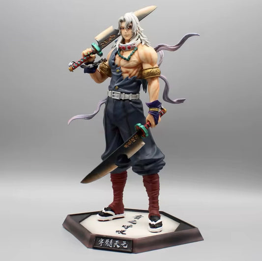 Action Figure Tengen Uzui Manga Demon Slayer 32cm new Statua Da Collezione Anime