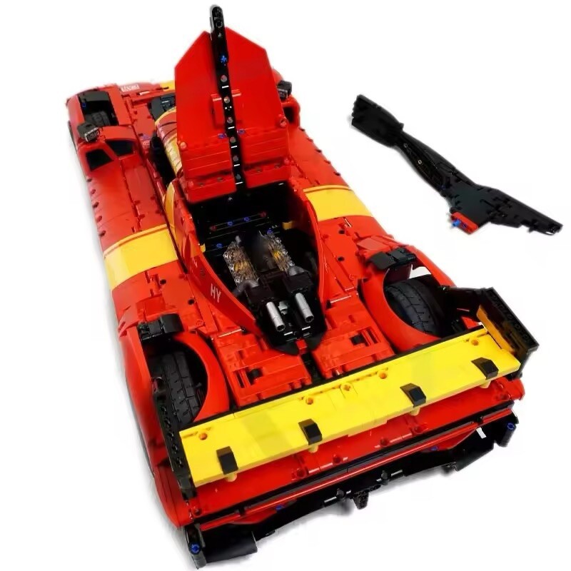 Ferrari 499P 51 Da Costruire 3875 Pezzi Le Mans 1:8 Mattoncini Technic Rossa New