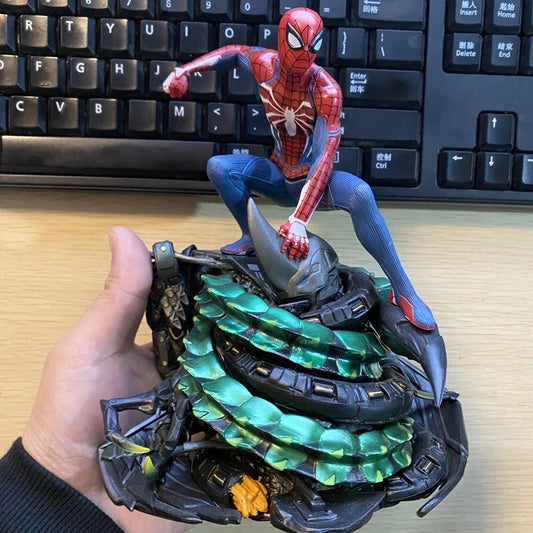 Action Figure Spiderman Playstation Statua Da Collezione Videogame Manga 19cm