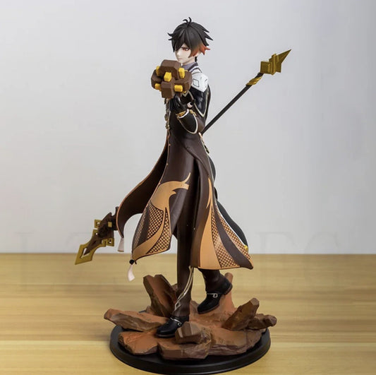 Action Figure Zhongli Genshin Impact Anime 28cm Da Collezione Game Console