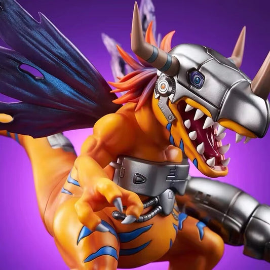 Action Figure Metal Greymon 20cm Digimon Adventure Statua Anime Manga Videogame