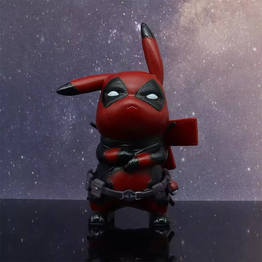 Action Figure Pokemon Pikachu Cosplay Deadpool 12cm Statua Collezione Anime New