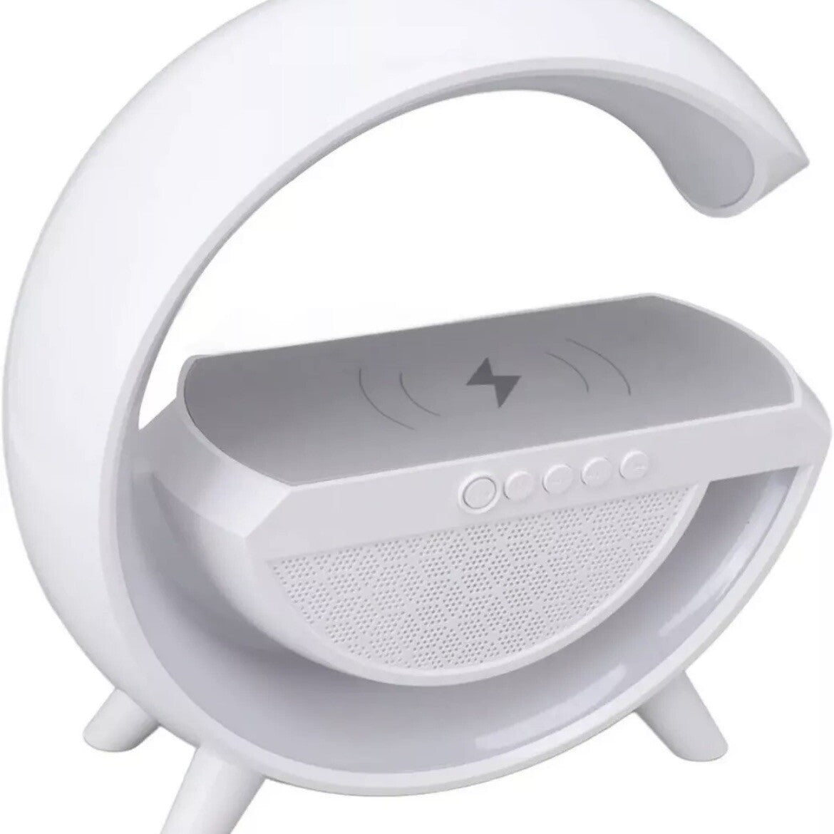 Lampada da Tavolo 3-in-1 con Caricabatterie Wireless Altoparlante Luce Led Nuova