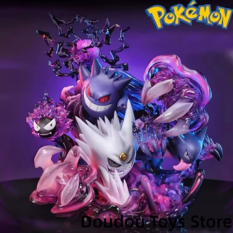 Action Figure Pokémon Gastly Gengar Max Shiny Haunter 29cm Da Collezione Anime