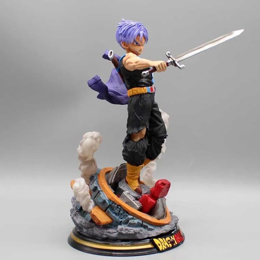 Action Figure Dragon Ball Z Trunks Con Spada 25cm Statua Da Collezione Anime