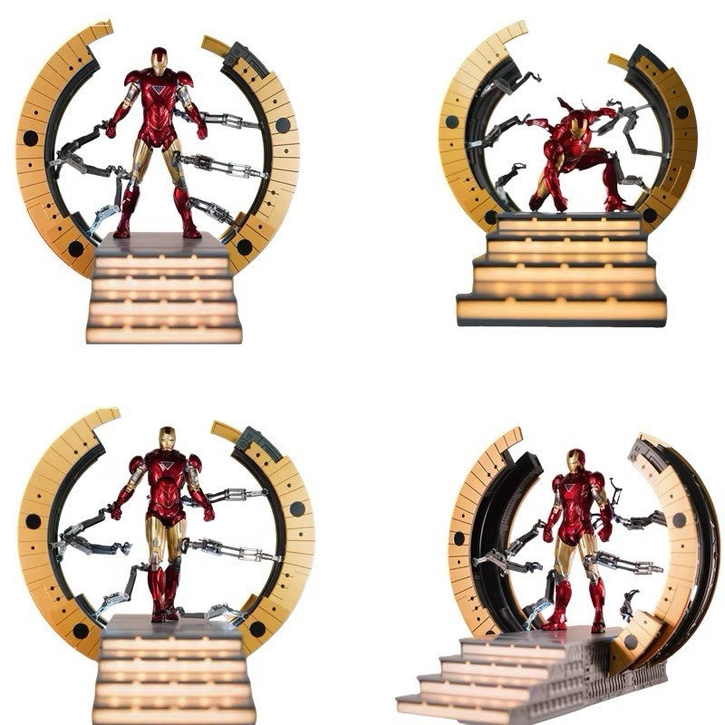 Action Figure Iron Man Mk 6 Suit-up Gantry Avengers The Infinity Saga Scala New