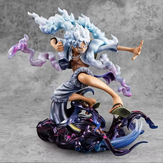One Piece Action Figure 23cm Rubber Luffy Statua Collezione Monkey D Rufy Gear 5