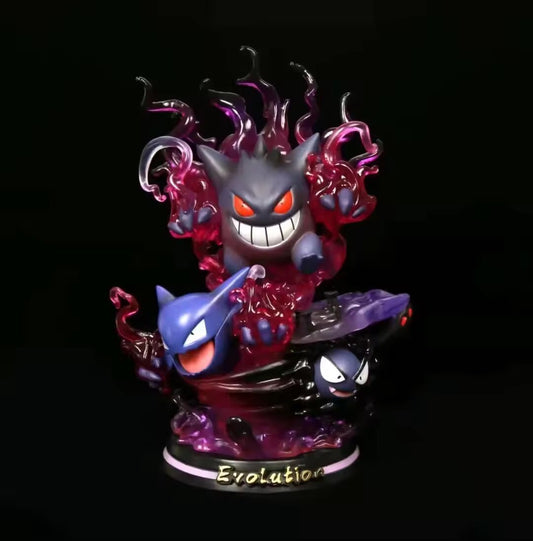 Action Figure Pokémon Gastly Gengar Haunter Evolution 25cm Da Collezione Anime