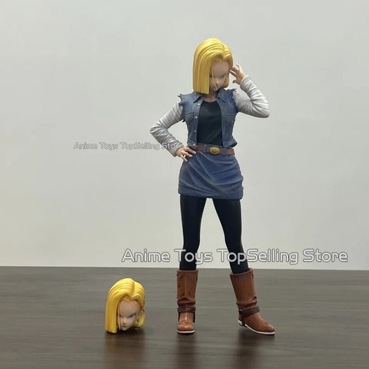 Action Figure Dragon Ball Z C-18 Androide 18 26cm Statua Da Collezione Anime