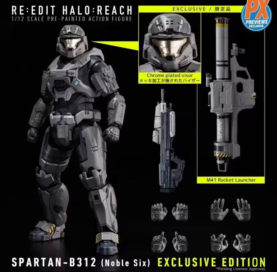 Action Figure Halo Master Spartan B312 18cm New Statua Da Collezione Videogame
