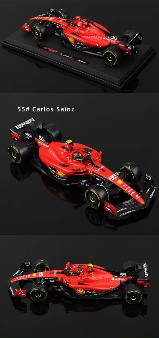 Macchina F1 Burago 1:18 SF-23 Scuderia Ferrari N 55 Carlos Sainz Formula Uno