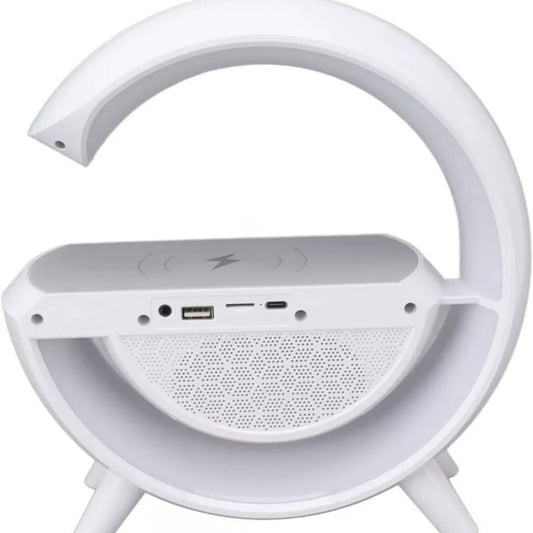 Lampada da Tavolo 3-in-1 con Caricabatterie Wireless Altoparlante Luce Led Nuova