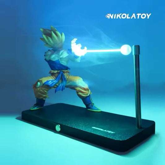 Action Figure Dragon Ball Z Goku Super Sayan Statua Kamehameha Collezione Anime