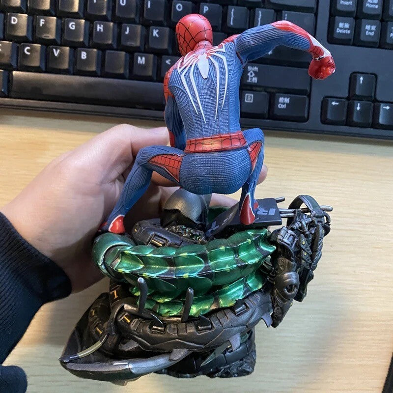 Action Figure Spiderman Playstation Statua Da Collezione Videogame Manga 19cm