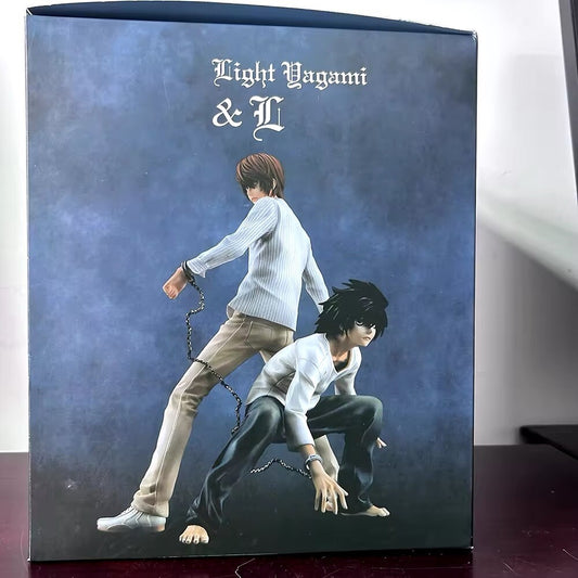 Action Figure Death Note Anime L + Light Yagami 24cm Kira Manga Statua Collezion