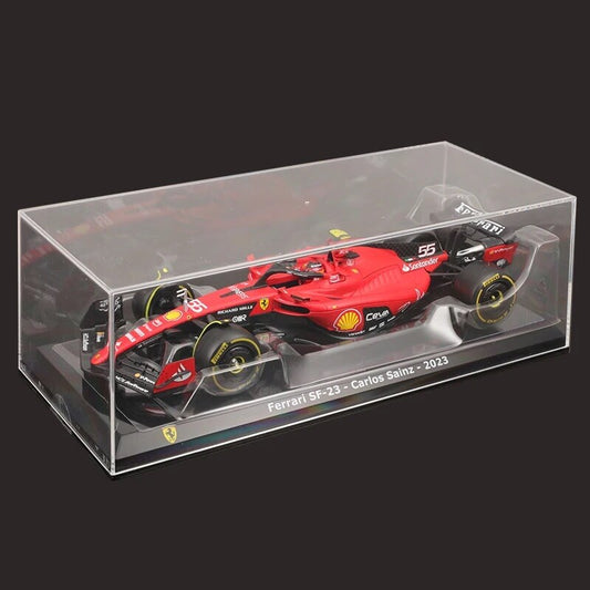 Macchina Ferrari F1 C Sainz 2023 SF-23 Burago Scala 1:24 Formula 1 Con vetrina