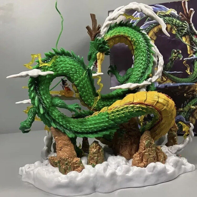DragonBall Z Drago Shenron e Son Goku Statua Action Figure Anime Collezione 22cm