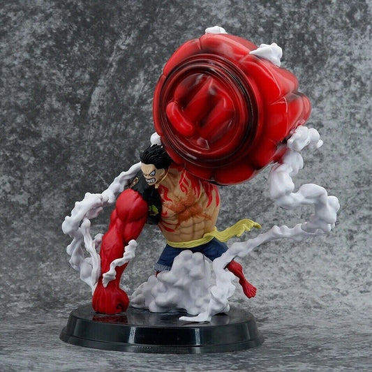 Action Figure Rubber One Piece Luffy 25cm Statua Monkey D. Rufy Gear 4 Nuovo