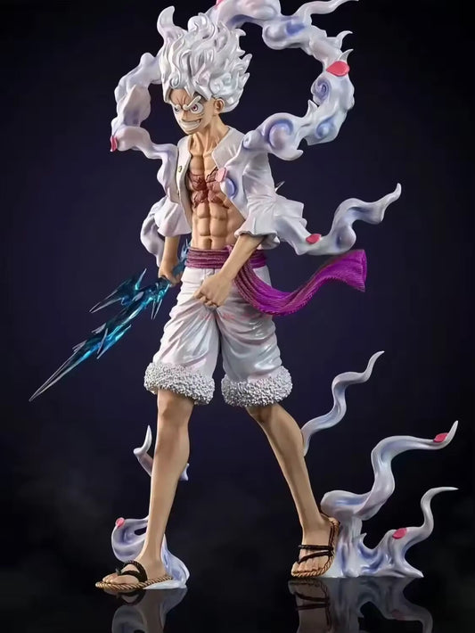 Action Figure Rubber One Piece Luffy 23cm Statua Monkey D. Rufy Gear 5 Nuovo