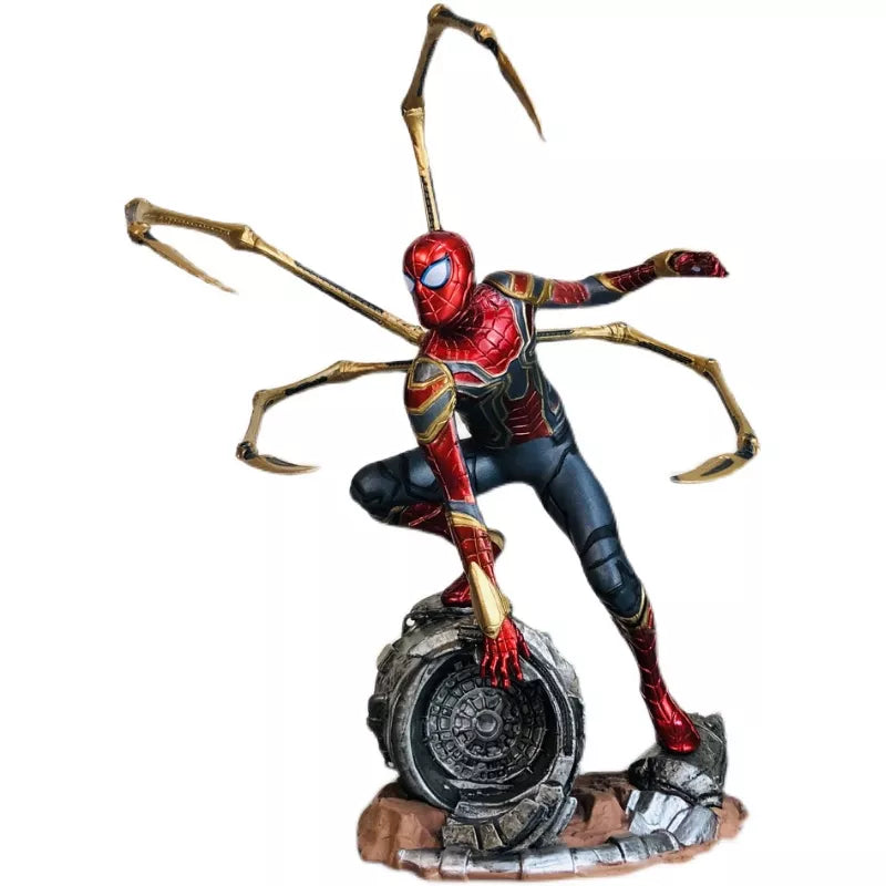 Action Figure Spiderman Statua Da Collezione Videogame Spider 24cm Anime Spiderverse - Nerd Lab
