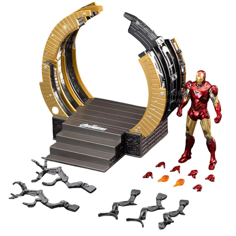 Iron Man Mark VI Gantry – Action Figure con Base Avengers “Suit-Up” | Edizione da Collezione