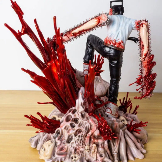Action Figure Chainsaw Man Statua Da Collezione 28cm Nuova Denji Anime Manga - Nerd Lab