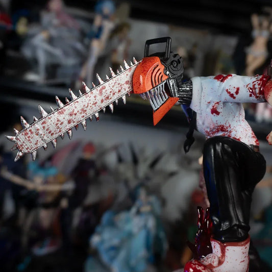 Chainsaw Man Action Figure Denji Combat Statua Da Collezione 28cm Nuova Anime Manga - Nerd Lab