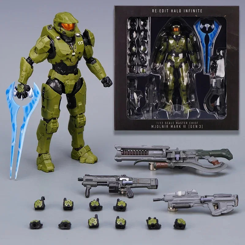Halo Infinite Master Chief 18cm Action Figure Nuova Statua Da Collezione Videogame John-117 - Nerd Lab