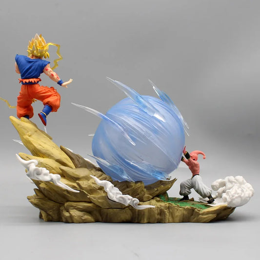 Action Figure Goku Dragon Ball Z Majin Bu 22cm Statua Collezione Luminosa Anime - Nerd Lab