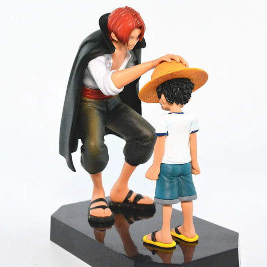 One Piece Four Emperors Shanks Straw Hat Monkey D. Luffy 18cm Anime Figure Rubber Nuova - Nerd Lab