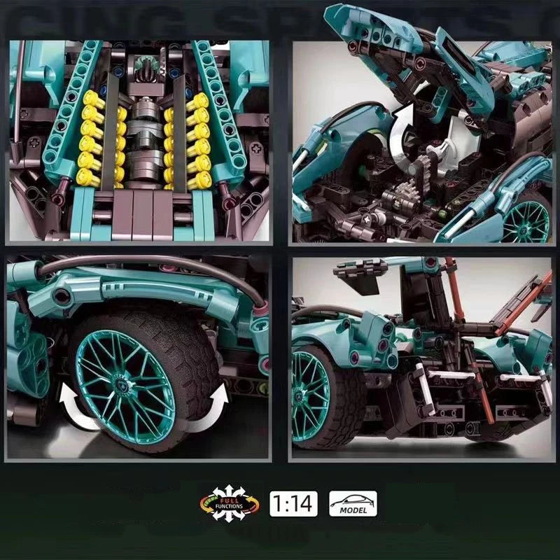 Lambor Racing Tipo Concept Car Da Costruire Mattoncini Technic 1148 Pezzi Nuova Lamborghin - Nerd Lab