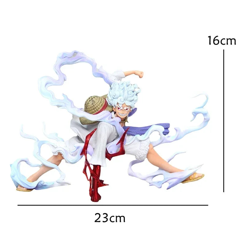 Luffy Gear 5th Action Figure Rubber 16cm Statua Da Collezione Monkey D. Rufy One Piece Anime - Nerd Lab