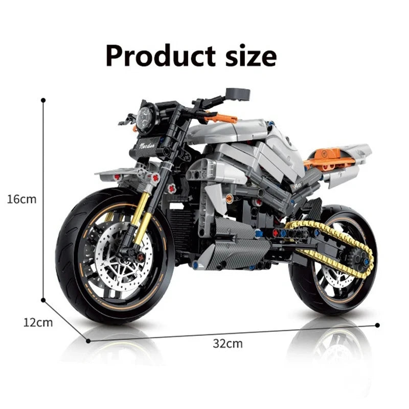 Moto Da Costruite Mattoncini Technic Corsa Stile Road Racer Scala 1:8 Nuova 638 Pezzi - Nerd Lab