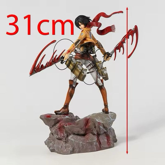 Action Figure Mikasa Ackerman Attack On Titan 31cm Statua Collezione Anime Manga