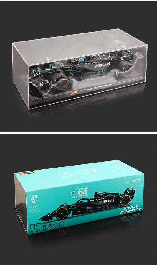 Macchina Mercedes Amg F1 George Russell W18 Burago Scala 1:24 Formula 1 Vetrina