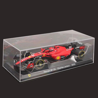 Macchina Ferrari F1 C Leclerc 2023 SF-23 Burago Scala 1:24 Formula 1 Con vetrina
