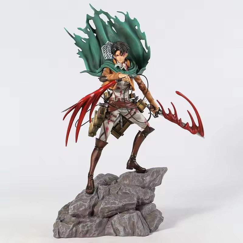 Action Figure Levi Ackerman Attack On Titan 36 cm Statua Collezione Anime Manga