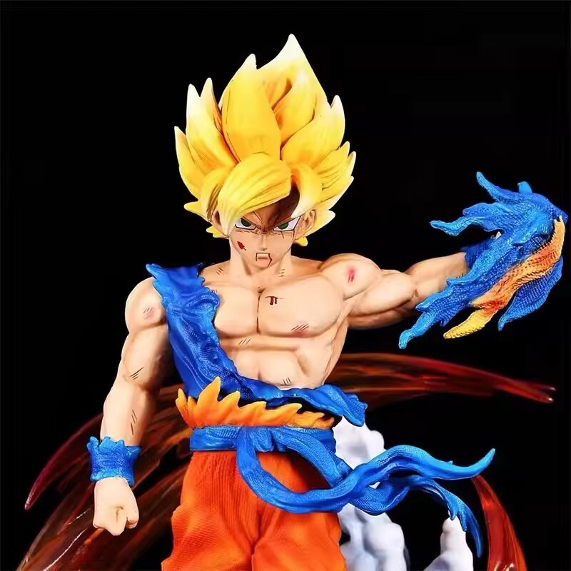 Action Figure Dragon Ball Z Goku Super Sayan 27cm Statua Da Collezione New Anime