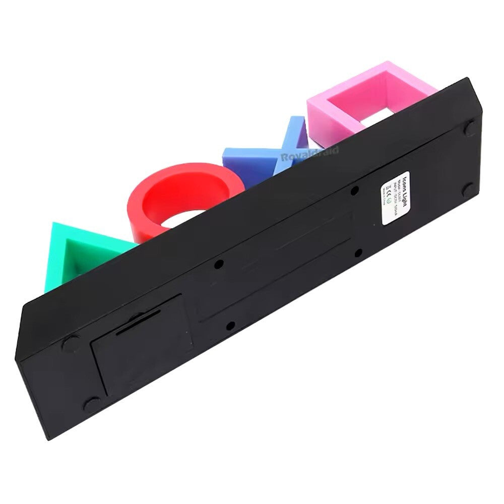 Luce Lampada Icone Simboli Playstation Multicolore Led USB da Scrivania Gaming