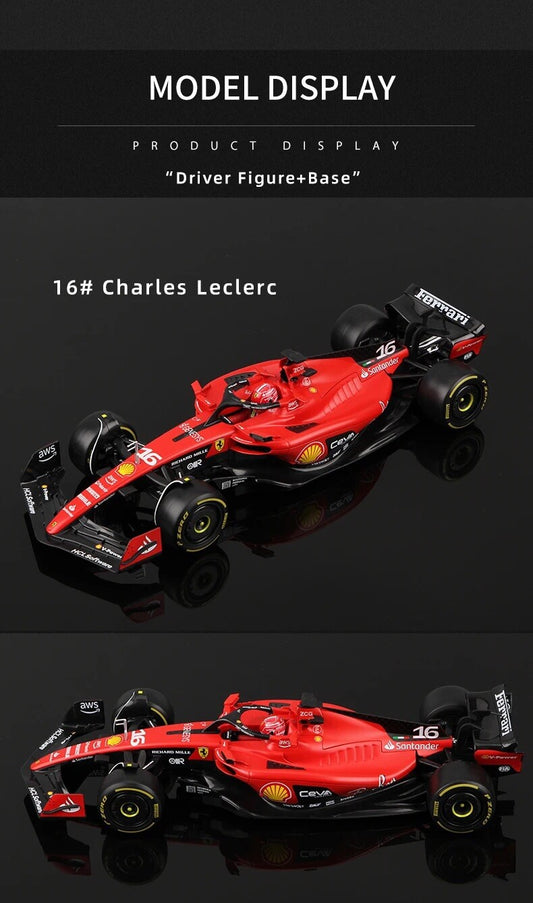 Burago Ferrari SF-23 Charles Leclerc Scala 1:18 Modellino Auto Rossa Formula 1