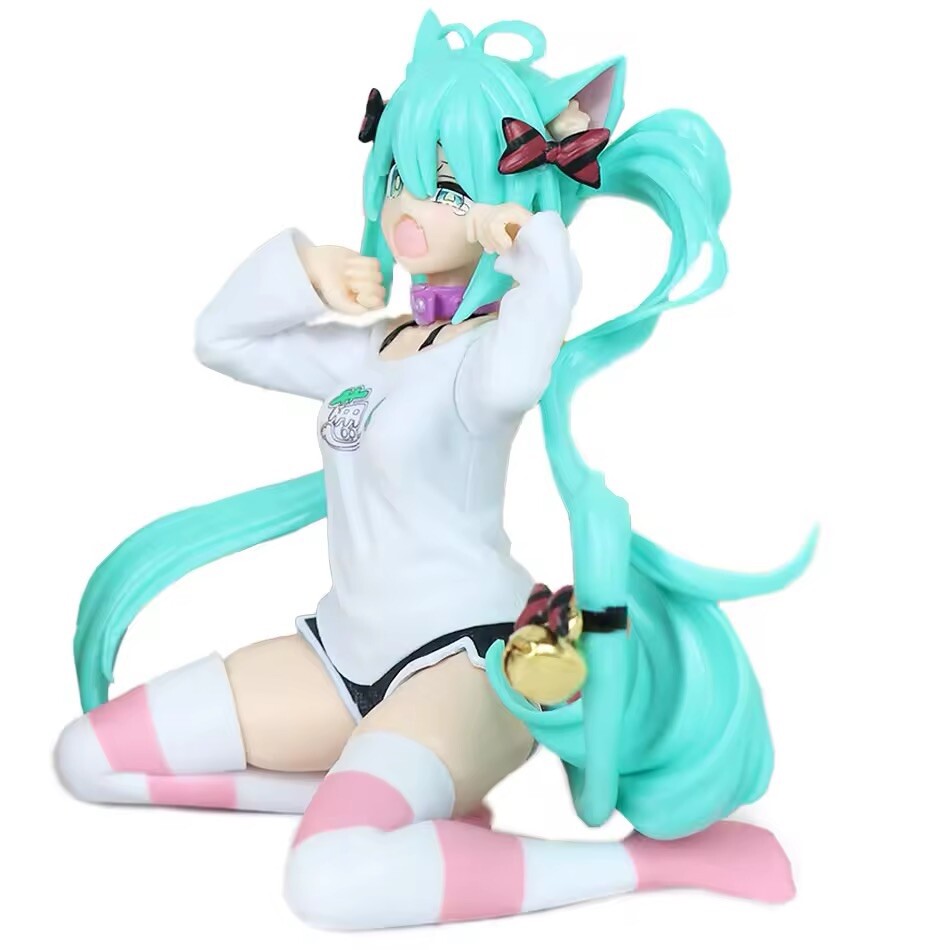 Action Figure Maid Vocaloid Hatsune Miku 12cm Statua Collezione Kawaii Fortnite