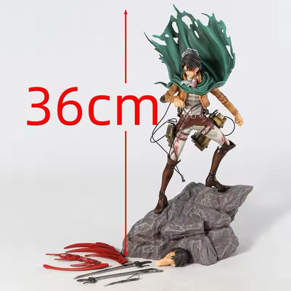 Action Figure Levi Ackerman Attack On Titan 36 cm Statua Collezione Anime Manga
