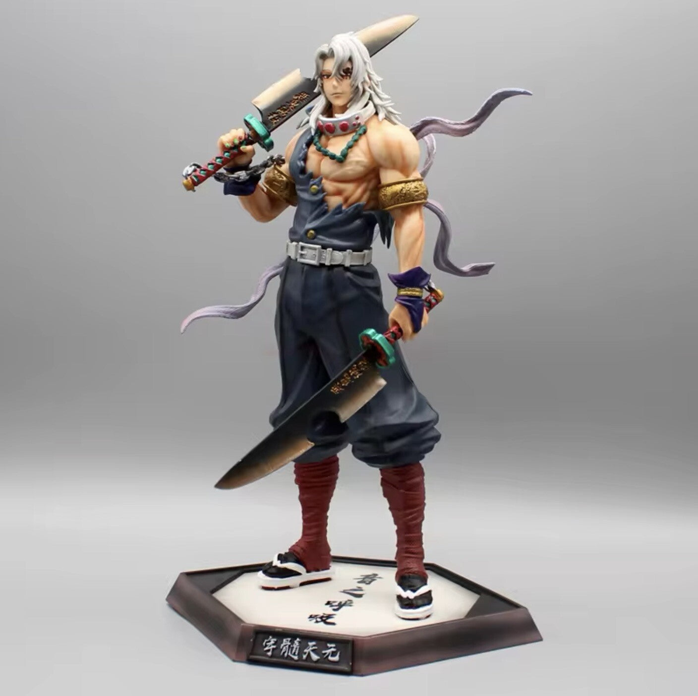 Action Figure Tengen Uzui Manga Demon Slayer 32cm new Statua Da Collezione Anime