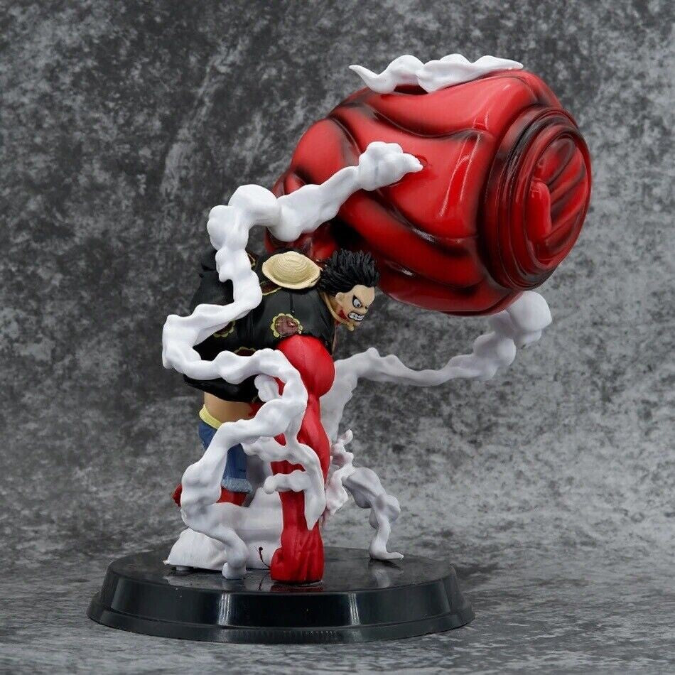 Action Figure Rubber One Piece Luffy 25cm Statua Monkey D. Rufy Gear 4 Nuovo