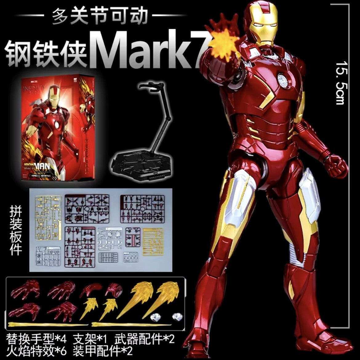 Modelkit Iron Man Mark 7 Avengers Infinity War Action Figure Da Collezione New