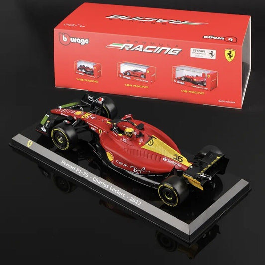 Macchina Ferrari F1 C Leclerc 2022 F1-75 Monza Scala 1:24 Formula 1 Con vetrina