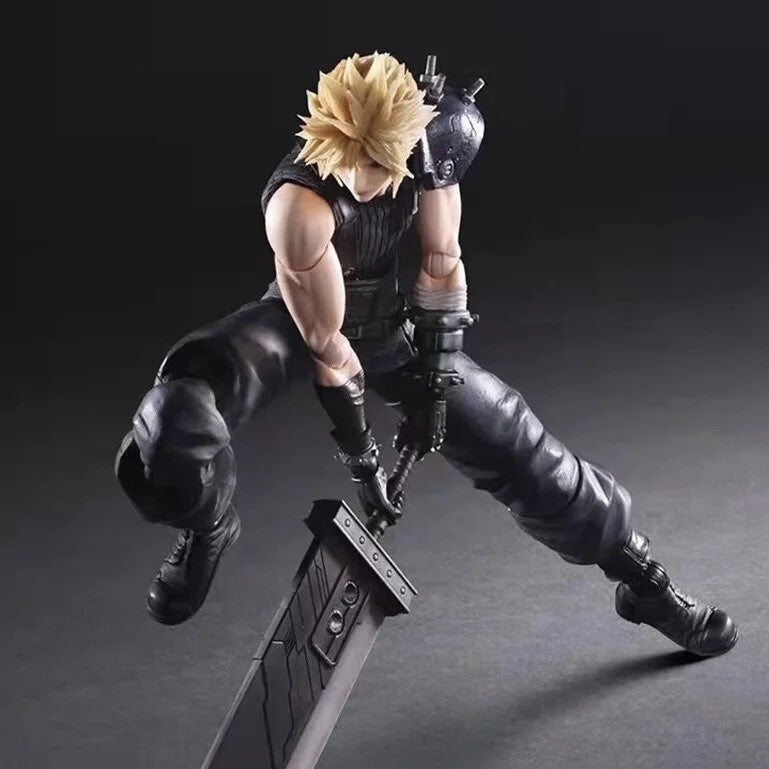 Action Figure Final Fantasy VII Statua Da Collezione Cloud Strife 25cm Nuovo