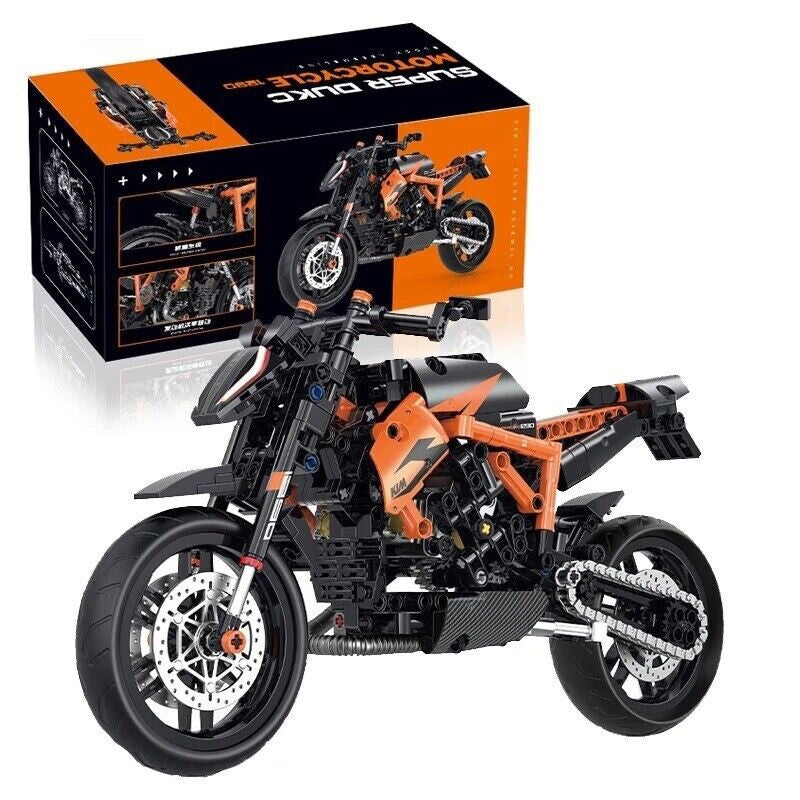 Moto Da Costruite Mattoncini Technic Ktm Scala 1:8 Arancione 579 Pezzi Nuova New
